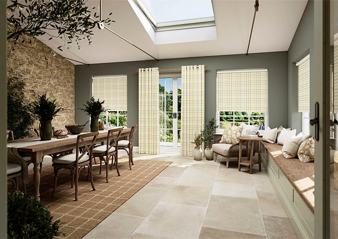 Laura Ashley Cove Check, Ochre - Roller Blind - Image 7
